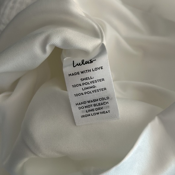 Lulus Significant Sensation White Satin Off-the-Shoulder Mini Dress, Small NWT - Picture 8 of 11